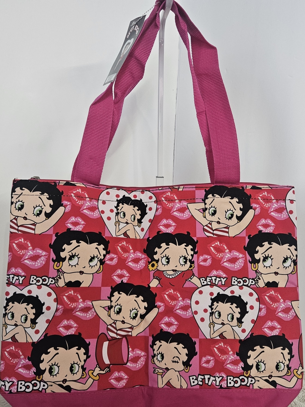 Pink Betty Boop Graphic Tote Bag